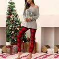 thumbnail image 4 of Censtreet Pajama Set for Women 2 Piece Lounge Set Christmas Plaid Short Sleeve Tops and Shorts Soft Sleepwear, 4 of 9