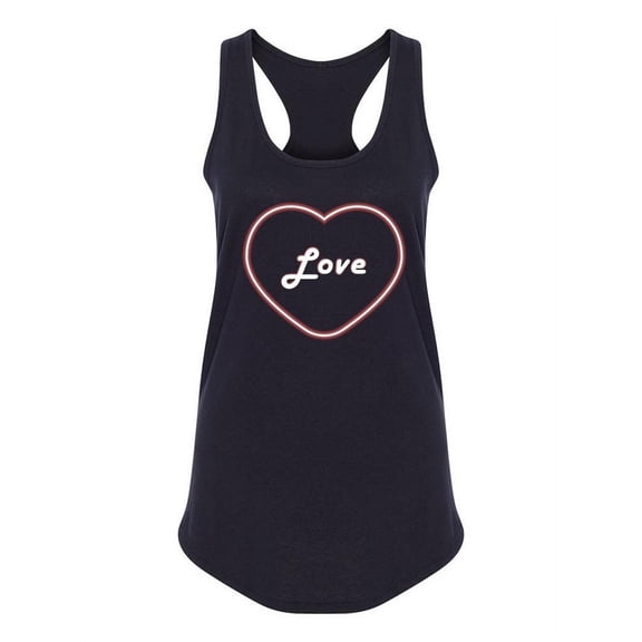 Heart And Love In Neon Design Tank Women -Image by Shutterstock, Female x-Small
