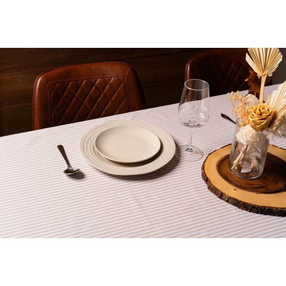 Nappe à rayures bistrot 100 % coton Fabstyles