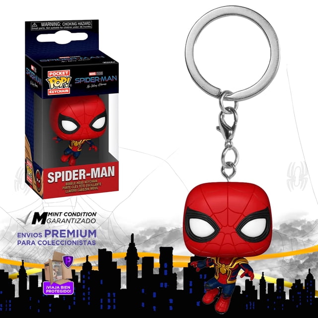 Funko Pop Llavero Spider Man Tom Holland No Way Home Marvel Original Funko Spider Man No Way Home
