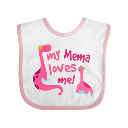 

Inktastic My Mema Loves Me Girls Gift Baby Girl Bib