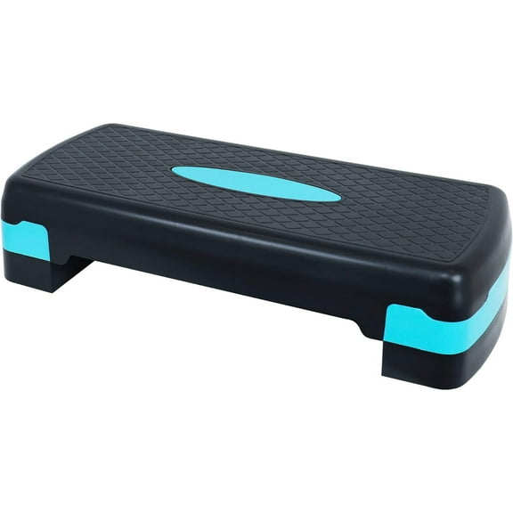 Fitvids Adjustable Aerobic Stepper Platform for Non-Slip Workout, 27 Inch, Black/Gray