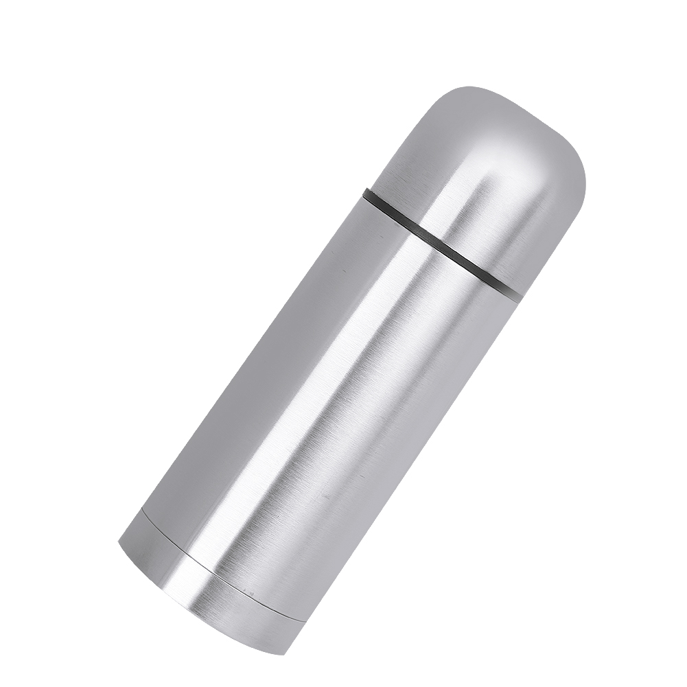 PRIMA 1LT Stainless Steel Thermos Flask – Double-Walled Vacuum With Push-Button Lid