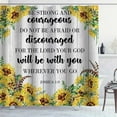 thumbnail image 2 of Farmhouse Shower Curtain, Inspirational Quotes Pheasant Tails Feather Country Sunflower Yellow Floral Green Leaves Rustic Bathroom Decor, Waterproof Fabric Shower Curtain Set, 72 X 72 Inch, 2 of 5