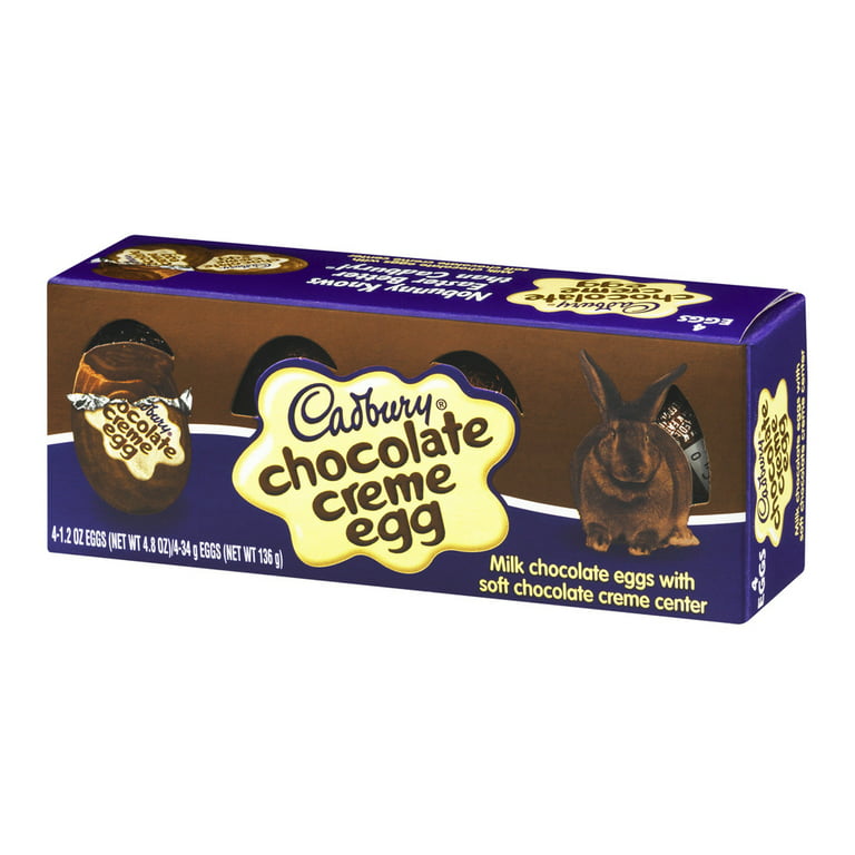 CADBURY CHOCOLATE CREME EGG Milk Chocolate Eggs, 1.2 oz, 4 count box
