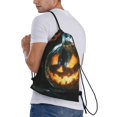 thumbnail image 3 of Drawstring Backpack - Halloween Witch Mysterious Pumpkin C Splash Proof Small Drawstring Gym Bag for Women Men, Cinch Sports String Bag Backpack for Travel Swimming Beach, 3 of 8