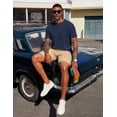 thumbnail image 4 of COOFANDY Mens Henley Shirts Short Sleeve Casual Button Textured T Shirt Basic Soild Tee Henley Summer Top, 4 of 6