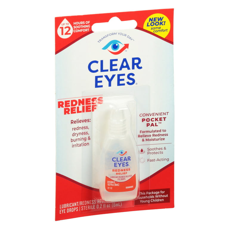 Clear Eyes Redness Relief Eye Drops For Redness, Dryness, Burning, &  Irritation - 0.5 Fl Oz : Target