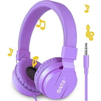 ONTA Kids Headphones for Boys Girls, Foldable Adjustable Stereo Wired over Ear Headphones for Kids, Toddler Earphones School Teen for School Computer Laptop Game(purple)