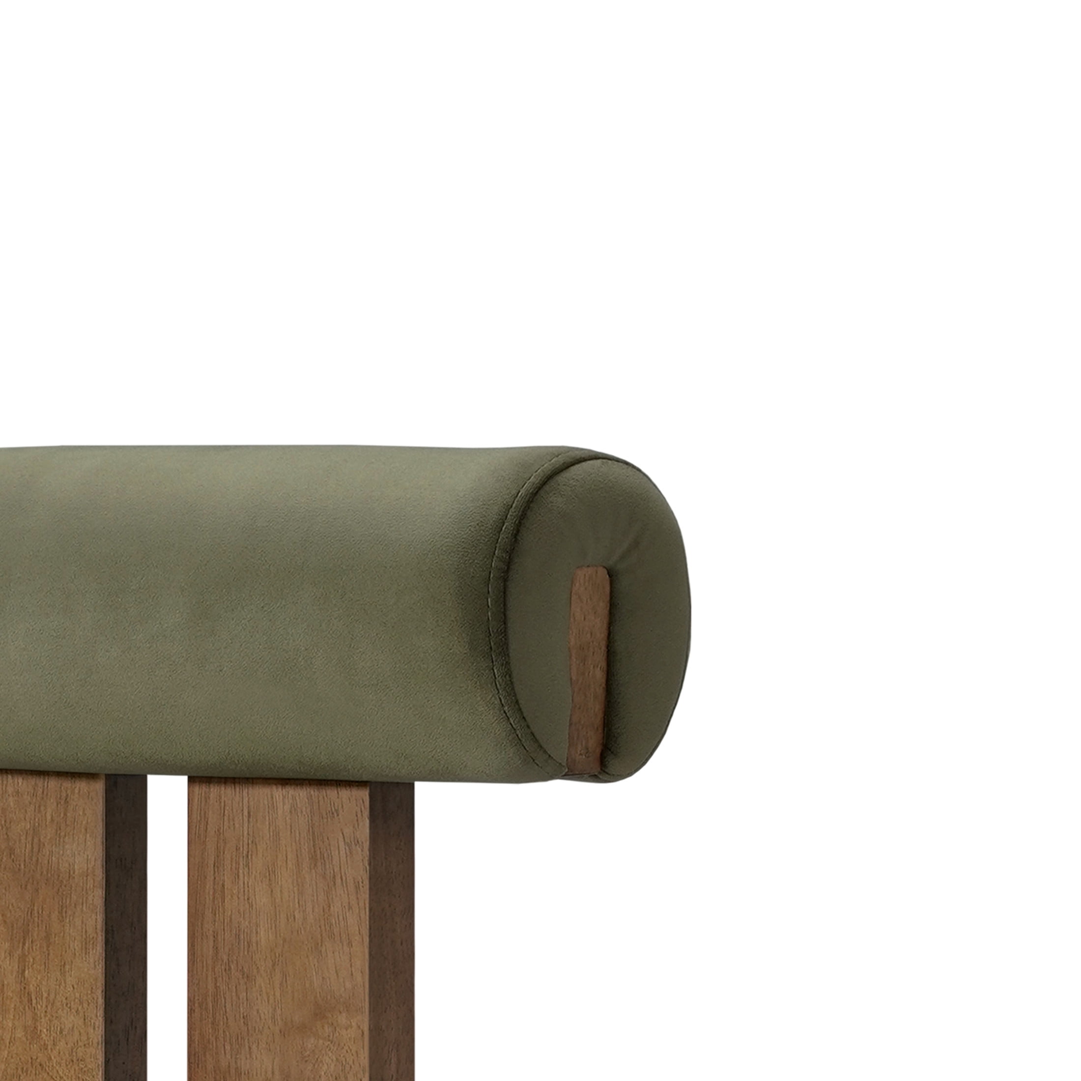 Christopher Knight Home Minimalist Upholstered Bar Stools, Solid Wood Frame, Cloud-Top Backrest, Green, Set of 2