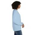thumbnail image 2 of Hanes Unisex Garment Dyed Long Sleeve Pocket T-Shirt Soothing Blue S, 2 of 4