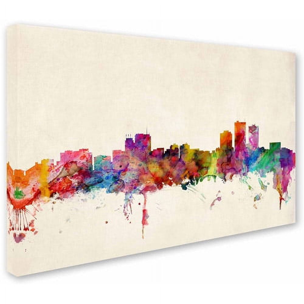 Trademark Fine Art "Anchorage, Alaska" Canvas Art by Michael Tompsett