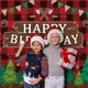 thumbnail image 5 of Decoración de fondo para fiesta de leñador, pancarta de fondo de feliz cumpleaños, tela a cuadros rojos de búfalo, fondo para fotomatón de primer cumpleaños para Navidad y invierno, 5 of 5