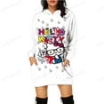 thumbnail image 4 of Sweat à Capuche Long et Ample pour Femmes, Imprimé Hello Kitty, Mode Décontractée Automne avec Poche et Cordon de Serrage, 4 of 7