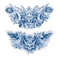 thumbnail image 1 of Tatuaje Adhesivo para El Cuerpo  Tatuajes 2 Uds Impermeable Pecho Fresco Hombres Y Mujeres, 1 of 9