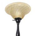 thumbnail image 1 of Lalia Home LHF-3003-RA Torchiere Floor Lamp with Reading Light & Marble Glass Shades, Restoration Bronze & Amber, 1 of 6