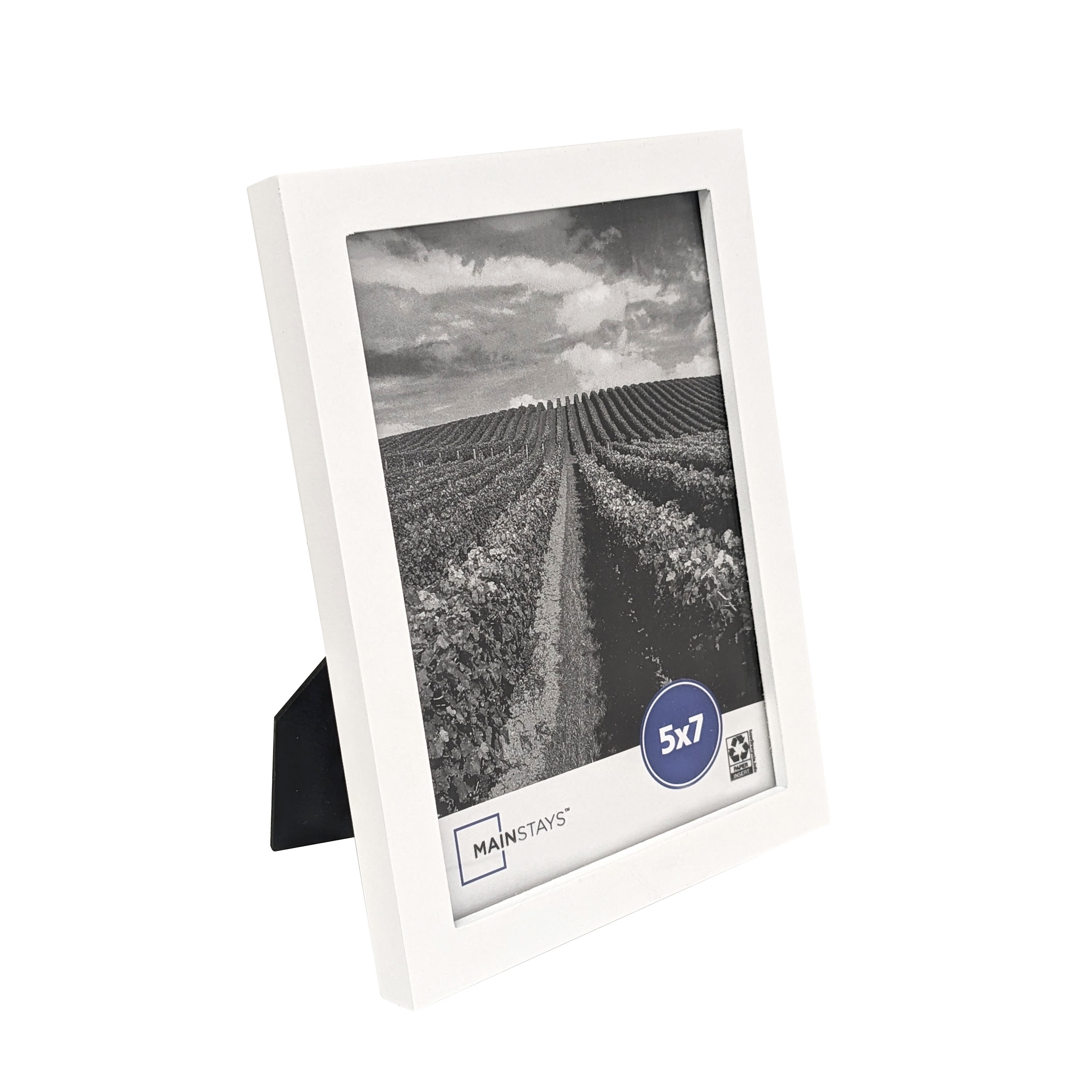 (2 pack) Mainstays - 5x7 Picture Frame - White Gallery Linear Program Tabletop & Wall Photo Frame, Set of 3