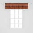 thumbnail image 2 of Ambesonne Retro Window Valance, Old Border Ornaments, 54" X 12", Orange Black, 2 of 3