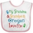 thumbnail image 3 of Inktastic Oregon My Grandma and Grandpa Love Me Boys or Girls Baby Bib, 3 of 4