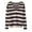 Coffee, variant on Busydd Womens Sweaters Trendy Knit Cotton V Neck Sweaters for Women Striped Long Sleeve Pullover Women Sweaters Casual Round Neck Fall Ladies Sweaters S