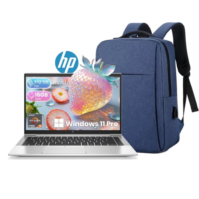 Laptop Hp Elitebook 845 Ryzen 5 Ram 16GB SSD 512GB pantalla 14 + Mochila