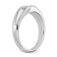 thumbnail image 6 of 14K White Gold Ring Band Men's Diamond Lab Grown Round, Size 9, 6 of 8