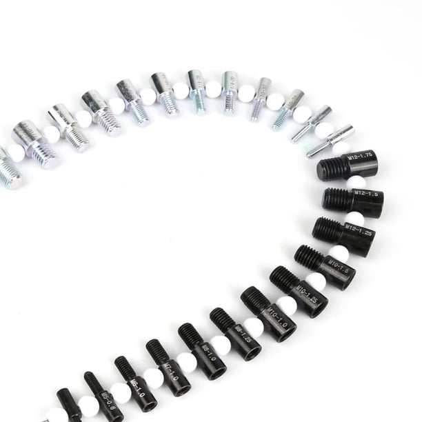 Comprobador De Hilos Comprobador de roscas de tornillos y tuercas 26 Herramienta de medición de calibre de tamaño macho/hembra Likrtyny Para estrenar