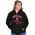 thumbnail image 4 of Cupcakes Good Idea Food Sweet Dessert Womens Plus Size Graphic Zipper Hoodie Brisco Brands 2X, 4 of 5
