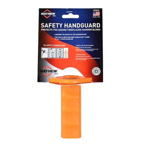 Mayhew Removable Handguard, fits 5/8" to 3/4" Hex Striking Tools, 9" L, Red