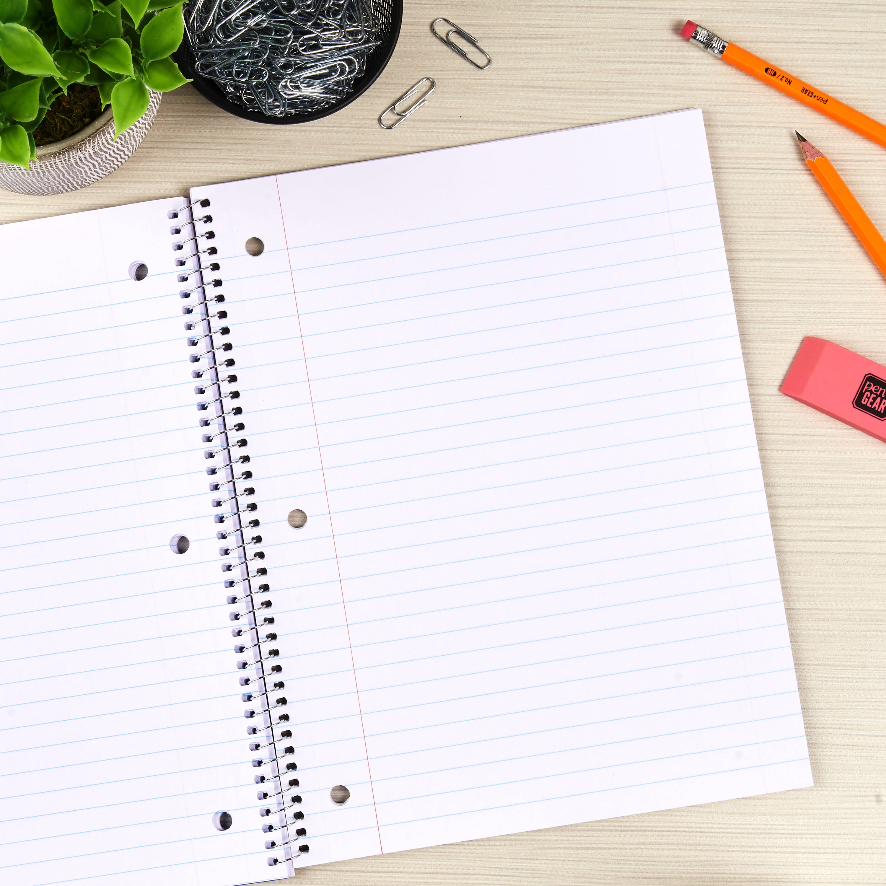 Pen + Gear 1-Subject Notebook, Wide Ruled, Red, 70 Sheets
