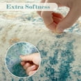 thumbnail image 5 of RUG ROBOT Abstract Washable Area Rugs for Living Room 8'x10', Soft Large Bedroom Rug Non Slip, Ultra Thin Low Pile Modern Carpet for Dining Room Office Kitchen, Yellow/Blue, 5 of 10