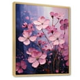 thumbnail image 2 of Designart "Fantasia In Neon" Violets Floater Framed Canvas Prints, 2 of 5