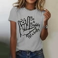 thumbnail image 2 of DHFJKG Women Short Sleeve Summer T Shirts Letter Printed Crew Neck Loose Fit Casual Tee For Teen Girls Trendy Tops, 2 of 5