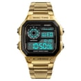 thumbnail image 1 of Tignapoo Montre Sport Numérique Étanche pour Hommes 5ATM avec Fonctionnalités Multifonctionnelles - Bracelet en Acier Inoxydable, Compte à Rebours, Alarme, Date, Minuterie, Rétroéclairage - Disponible en or Ou Autres Couleurs, Inclus, 1 of 6