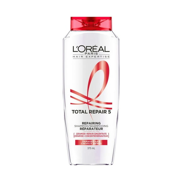L'Oréal Paris Total Repair 5 Shampoo Repairing Shampoo 375 ml, Damaged Hair Repairing Shampoo