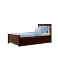 thumbnail image 3 of Max & Lily Twin Bed Frame with Storage Drawer, Solid Wood Platform Bed for Kids, Espresso, 3 of 8