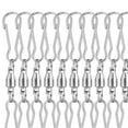 thumbnail image 7 of Kmxyo 12Pcs Spinning Clips Dual-Clip Versatile Stainless Steel Plants Pots Swivel Hooks for Hanging Windsock, 7 of 7