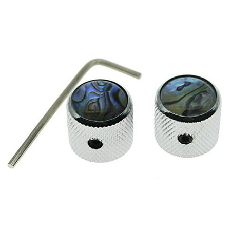 

Dopro 2pcs Chrome Tele Telecaster Abalone Top Guitar Dome Knobs Bass Knobs with Set Screw and Wrench