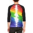 thumbnail image 2 of Color Me Gay Lesbian Pride Mens Raglan T Shirt White-Black SM, 2 of 2