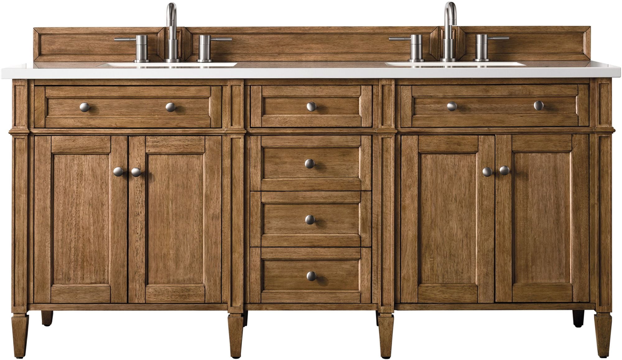 James Martin Vanities 650V723Clw Brittany 72" Free Standing Double Basin Hardwood Vanity