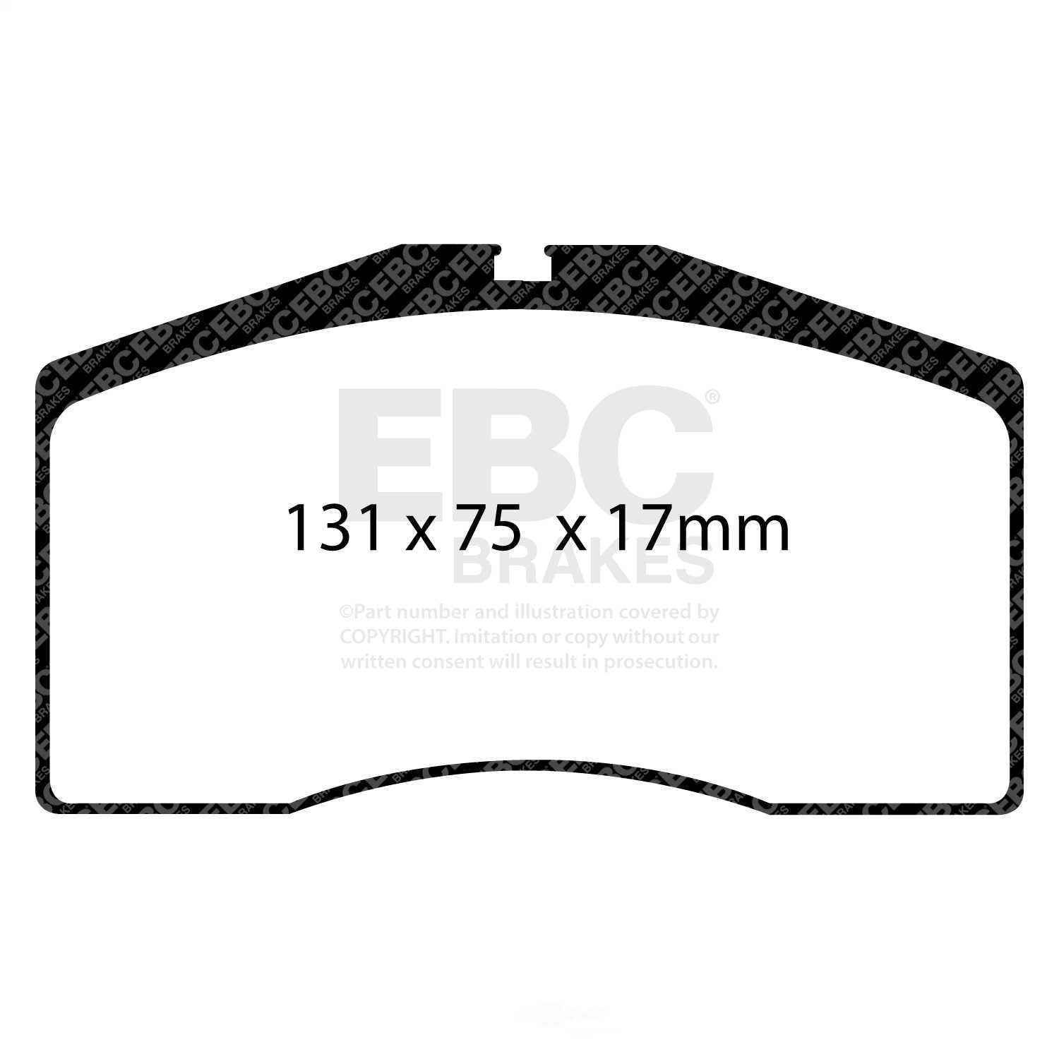 EBC Brakes Redstuff Premium Fast Street Pad For All Engine Sizes Fits select: 1993-1998 PORSCHE 911, 1993-1995 PORSCHE 928