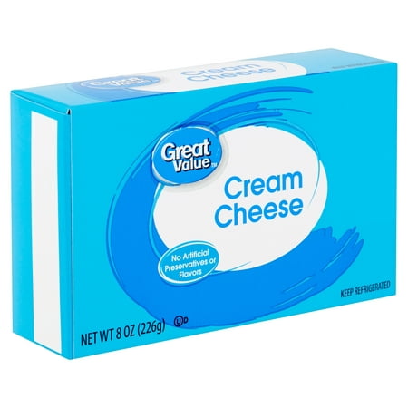 Walmart Grocery Great Value Cream Cheese 8 Oz