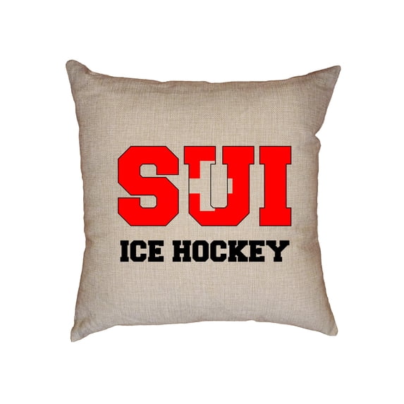 Swiss Ice Hockey - Winter Olympic - SUI Flag Decorative Linen Throw Cushion Pillow Case with Insert