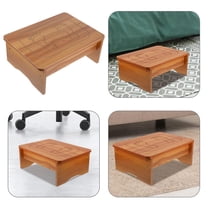 FRCOLOR Stool for Kids and Adults Non-Slip Wooden Step Stool for High Beds Kitchen Bathroom No Assembly Needed for House Office