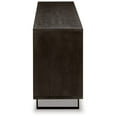 thumbnail image 4 of 80 Inch Sideboard Cabinet Console, 4 Doors, 2 Shelves, Dual Tone Brown Wood, 4 of 5