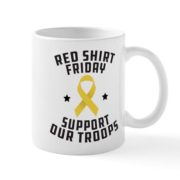 CafePress - Army Red Shirt Friday - 11 oz Ceramic Mug - Novelty Coffee Tea Cup