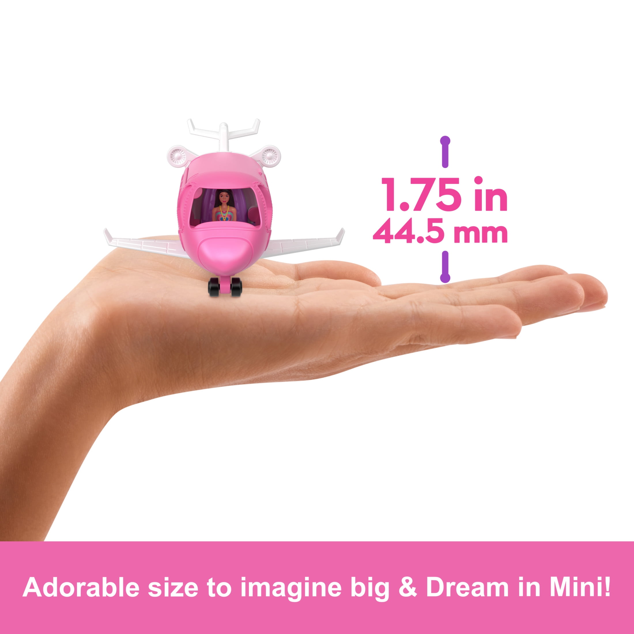 Barbie Mini BarbieLand Doll & Vehicle Set with 1.5inch Doll & Dreamplane with ColorChange  (图5)