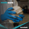 thumbnail image 2 of [200 Pack] SURESAFE Blue Large Nitrile Gloves, 3.5 Mil, Powder & Latex Free, Textured Fingertips, Tear Resistant, for Cooking, Food Prep, Work, Tattoo, Painters, Chef Gloves, 2 of 6