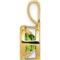 thumbnail image 2 of 14K Yellow Gold 6mm Peridot Bezel Pendant (11 X 7) Made In India xp301pe, 2 of 5