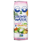 C2O Pure Coconut Water with Ginger, Lime and Turmeric, 17.5 fl oz, 12 Pack